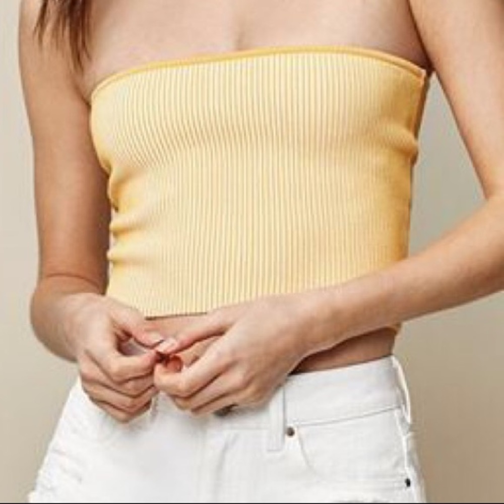 Pac Sun Yellow Tube Top